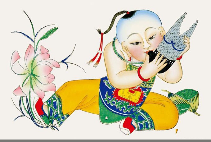 杨柳青娃娃年画