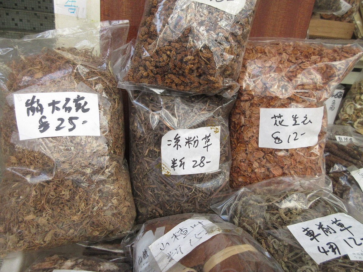 药材铺里的凉茶药材